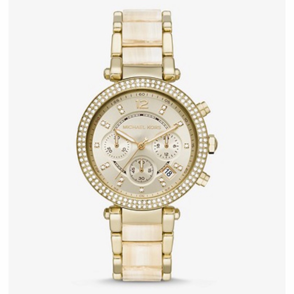Michael Kors Parker Gold and Acetate Watch